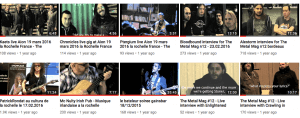 The Metal Mag screen shot of the You Tube Video page with live interviews.