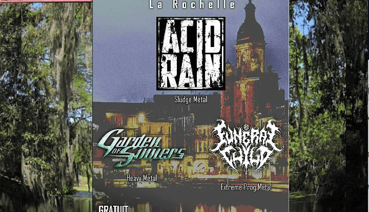 Fête de la musique le 21 juin 2018 à la Rochelle France avec Funeral Child , Garden Of Sinners , Acid Rain