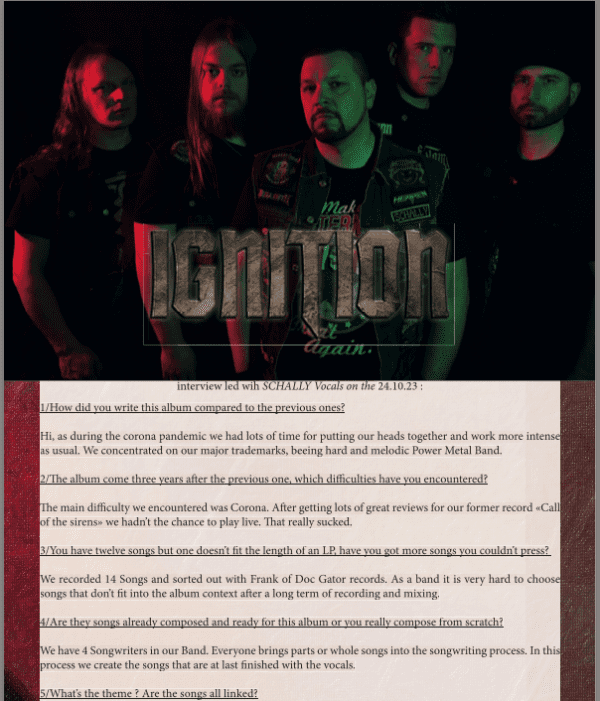 The Metal Mag N°57 with ignition