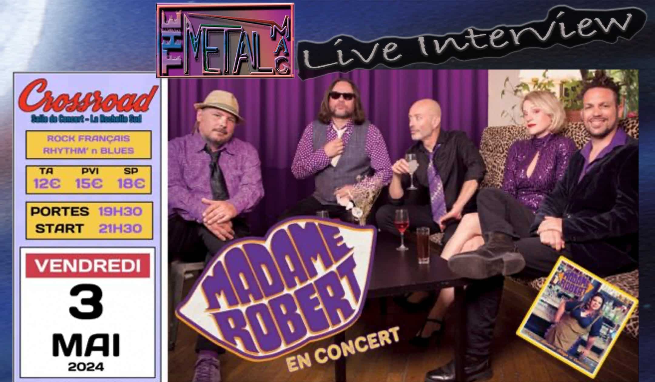 Madame Robert Lve Interview on the 3rd May 2024 at the Crossroad Café France