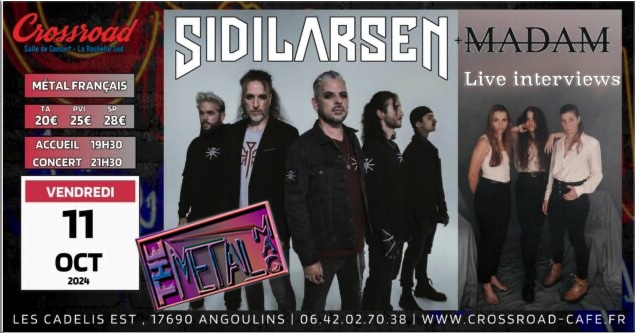 The Metal Mag live interviews with Sidilarsen and Madamau crossroad le 11 Octobre 2024 au Crossroad Café.
