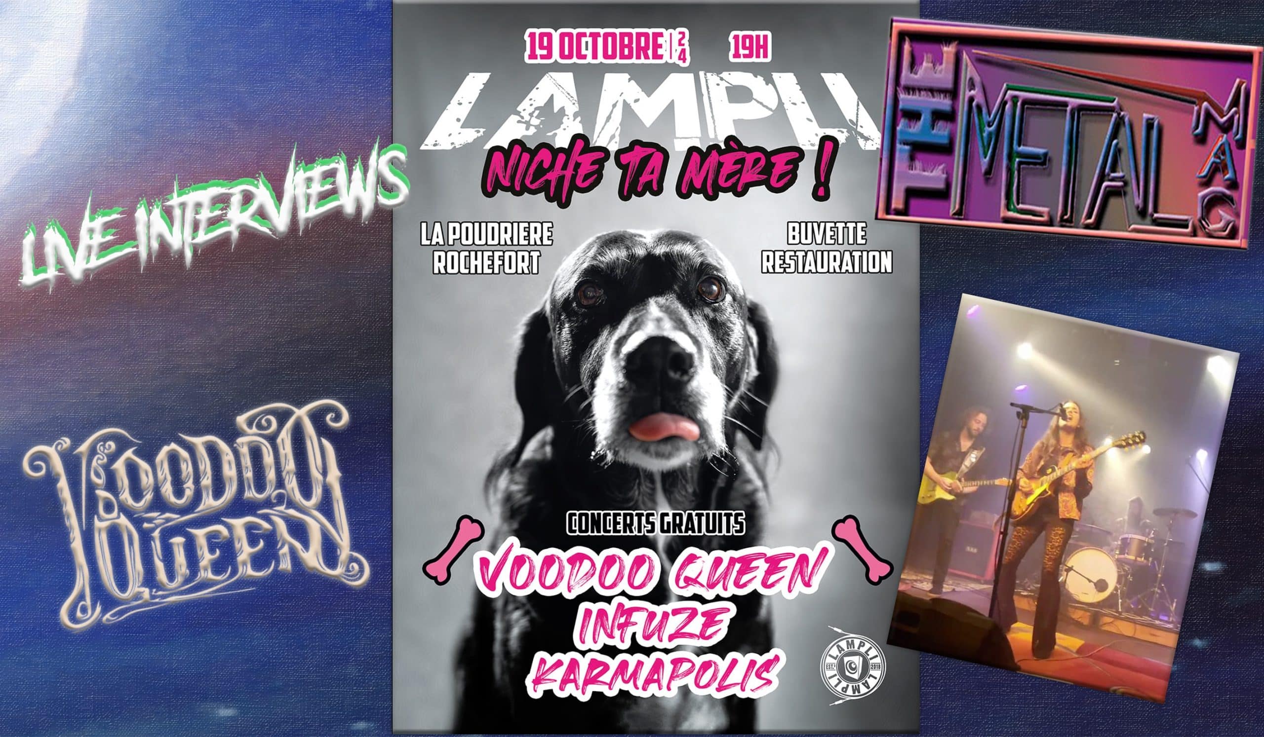 The Metal Mag interview avec Voodoo Queen à la poudrière de Rochefort le 19 Octobre 2024.