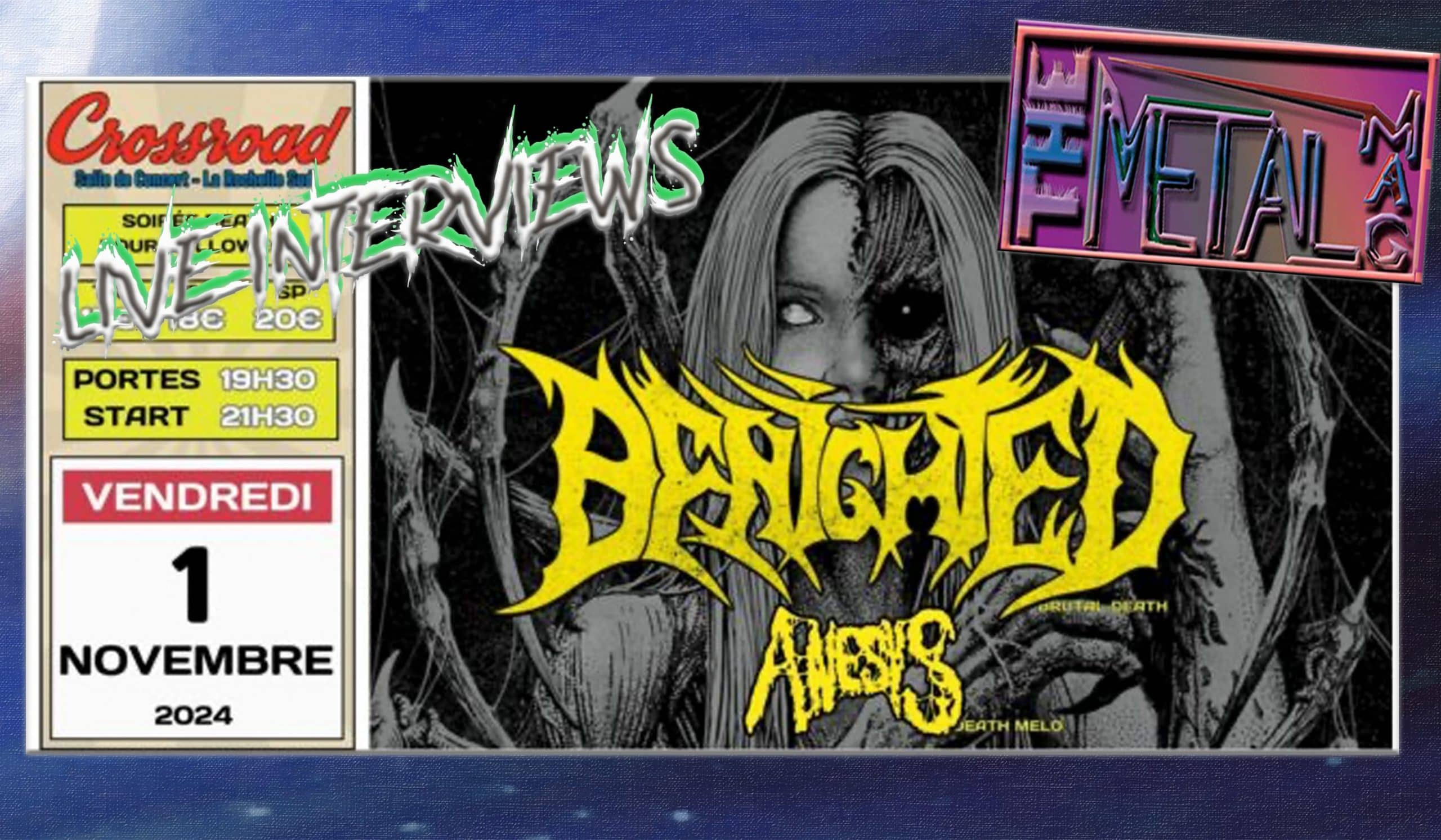 LIve interview avec Benighted et Anesys en concert au Crossroad Café le 1er Novembre 2024.