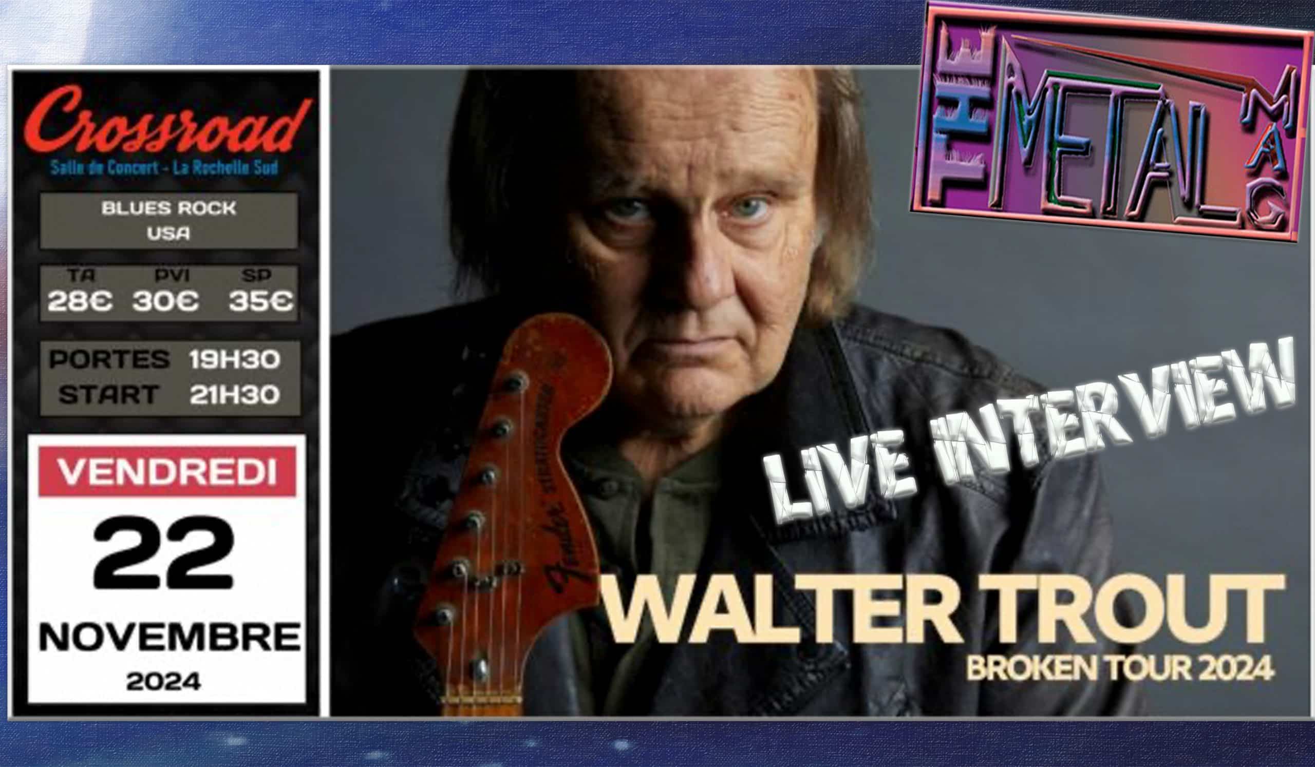Walter Trout live interview on the 22nd November 2024.