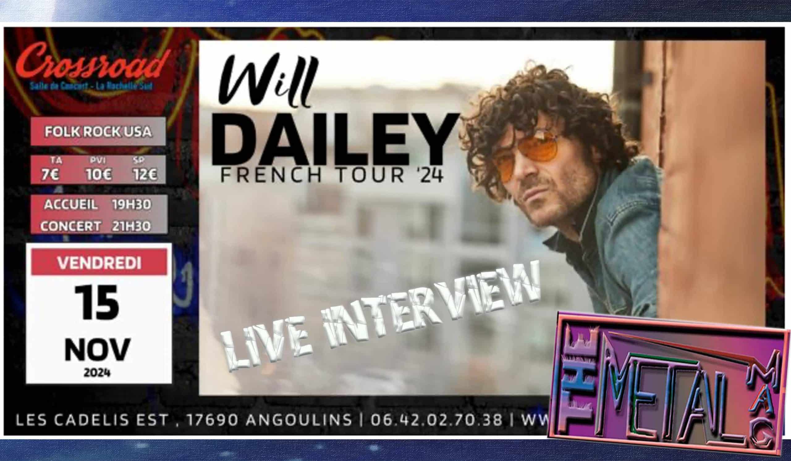 Will Dailey live interview on the 15 November 2024.