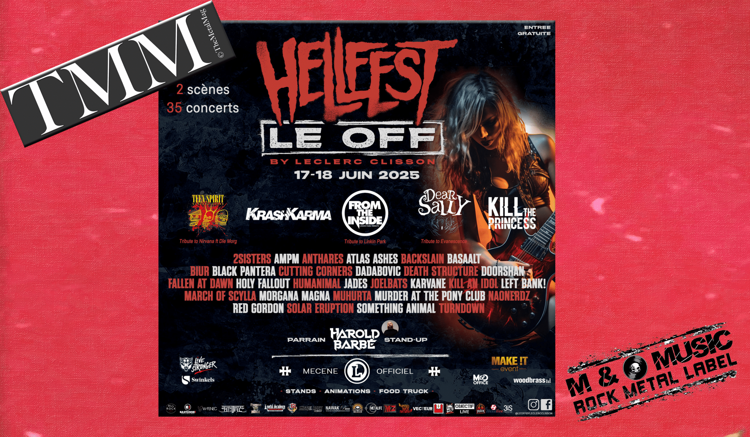 Hellfest le Off 18 juin 2025 Playlist des concerts.