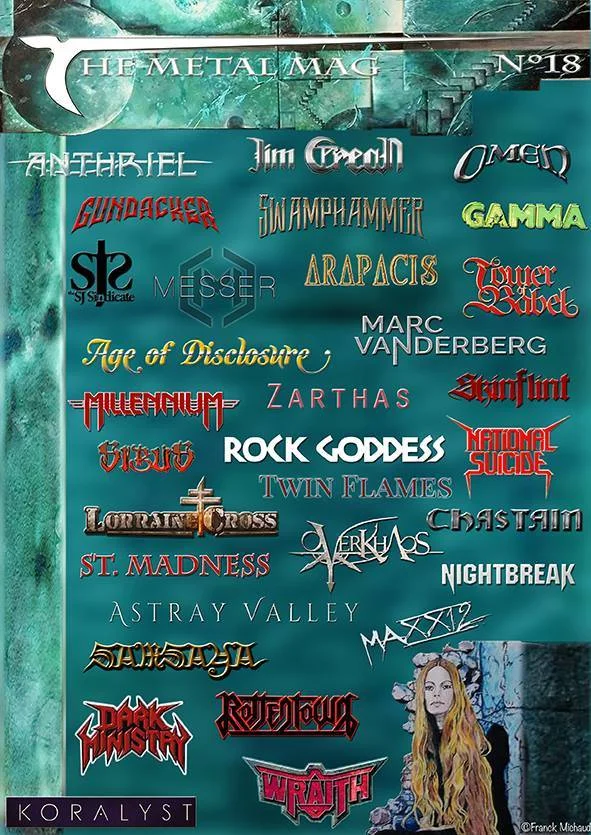The Metal Mag nº18 July 2017 - Interviews with : Jim Crean , Koralyst , Anthriel , Age of Disclosure , Arapacis , Zarthas , Wraith , Tower of Babel ,Sibus ,Teri Stahl ,Rockin Drummers ,Cody Antill , Craig Martin ,Dan Buch ,Jeff Blackburn ,Kenn Youngar , Steve Wittig , Skinflint , St Madness , National Suicide , Maxx12 LLC ,Nightbreak ,Lorraine Cross ,Marc Vanderberg ,David T Chastain , Rock Goddess ,Astrey Valley , Samsaya , Heather Williams,Dark Ministry ,Millennium ,OverKhaos ,Rottentown ,Twin Flames