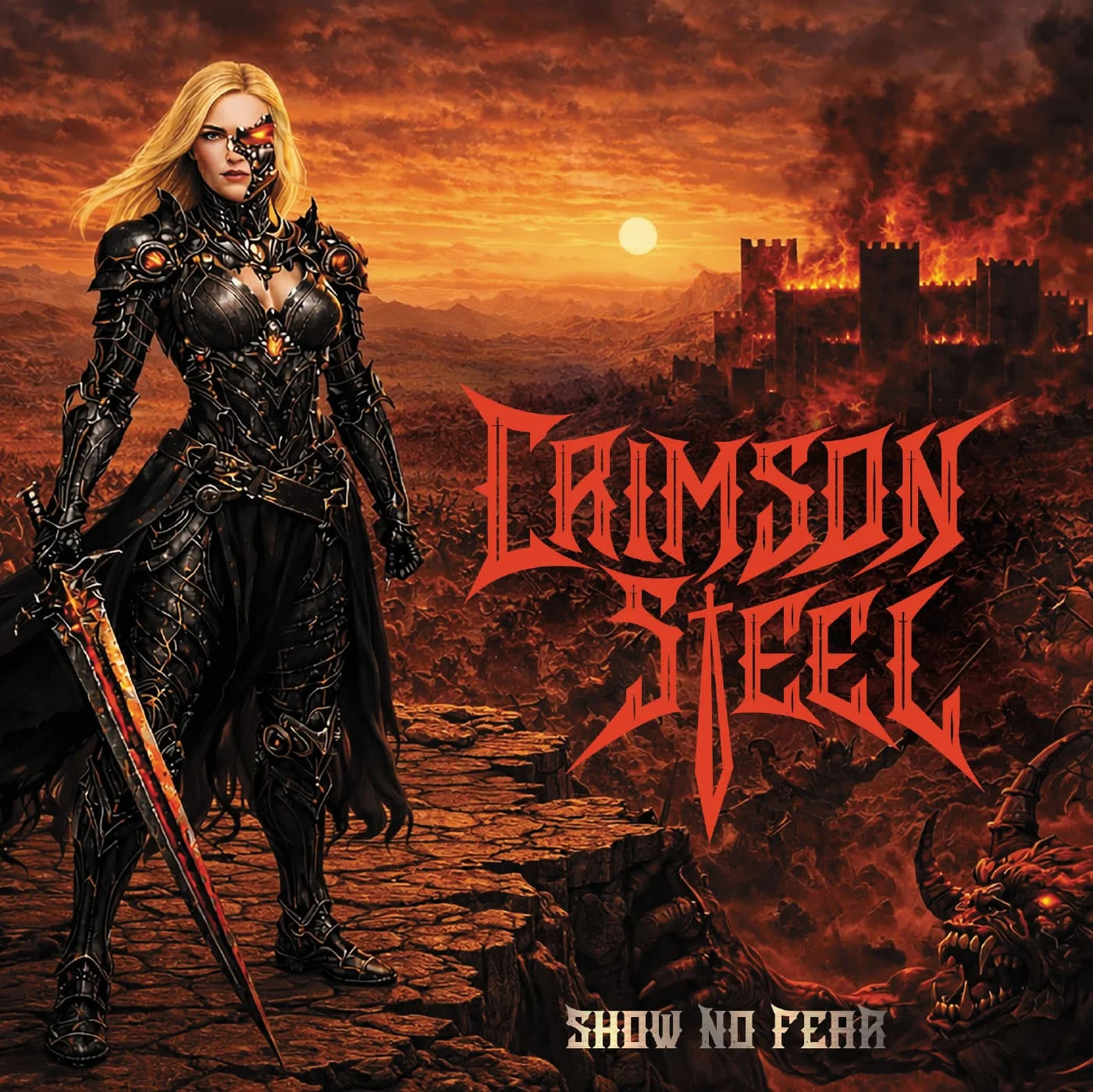 Crimson steel: "Show No Fear"  Digital and CD 2nd October 2026 Heaven and Hell Records.