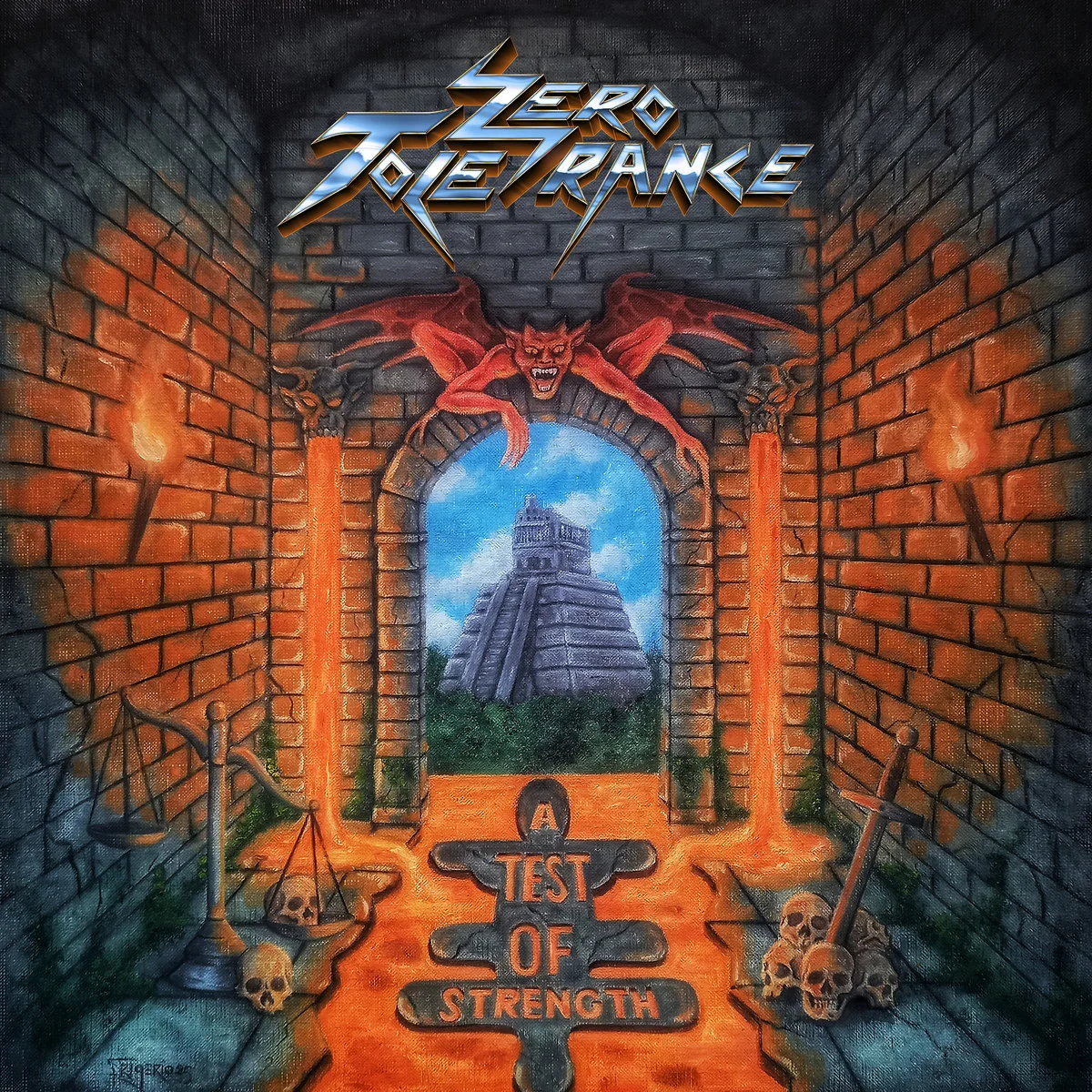 Zero tolerance: "A Test Of Strength" Digital and CD 18th November 2025 Witches Brew Records.